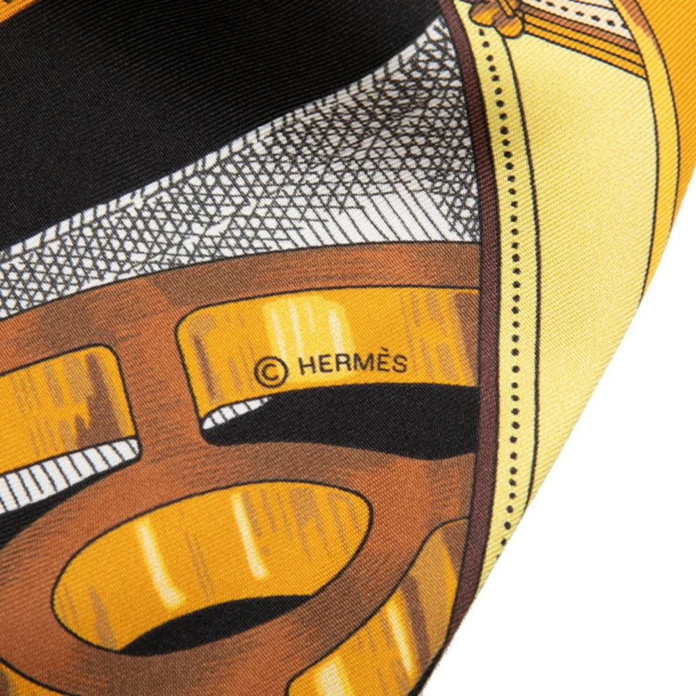 HERMES Black Silk Scarf - Picture 4 of 5
